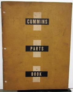 1960 Cummins J JF & JN Diesel Engines Parts Book Catalog Bulletin 966783-A