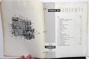 1960 Cummins J JF & JN Diesel Engines Parts Book Catalog Bulletin 966783-A