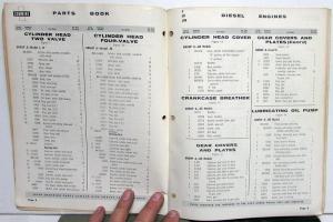 1960 Cummins J JF & JN Diesel Engines Parts Book Catalog Bulletin 966783-A