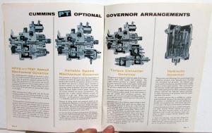 Vintage Cummins Diesel Engines PT Fuel Injection System Dealer Brochure 950138