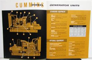 Vintage Cummins Diesel Generator Units Dealer Sales Brochure Industrial