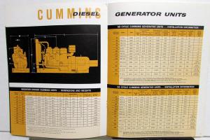 Vintage Cummins Diesel Generator Units Dealer Sales Brochure Industrial