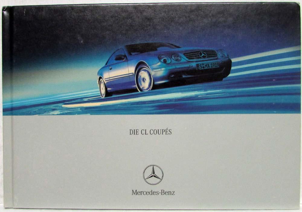 2001 Mercedes-Benz Die CL Coupes Prestige Sales Brochure Book - German Text