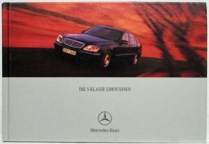 2001 Mercedes-Benz Die S-Klasse Limousinen Sales Brochure Book - German Text