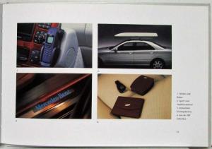 2001 Mercedes-Benz Die S-Klasse Limousinen Sales Brochure Book - German Text