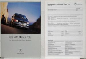 2000 Mercedes-Benz Der Vito Marco Polo Sales Brochure Price List - German Text