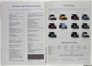 2000 Mercedes-Benz Der Vito Marco Polo Sales Brochure Price List - German Text