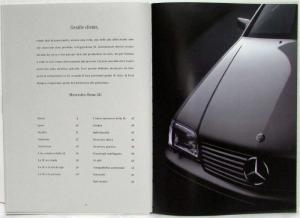 1997 Mercedes-Benz La SL Della Prestige Sales Brochure Book - Italian Text