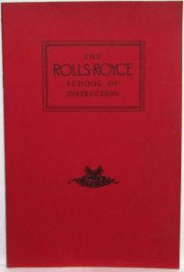 Rolls Royce School of Instruction Brochure - 1975 REPRINT