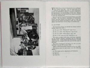 Rolls Royce School of Instruction Brochure - 1975 REPRINT