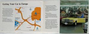 1973 Mercedes-Benz Guide to European Delivery Program Sales Brochure