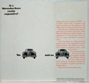 1973 Mercedes-Benz is Really Expensive Sales Folder