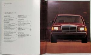 1987 Mercedes-Benz S-Class Prestige Sales Brochure with Specifications Folder