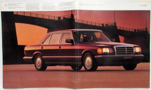 1987 Mercedes-Benz S-Class Prestige Sales Brochure with Specifications Folder
