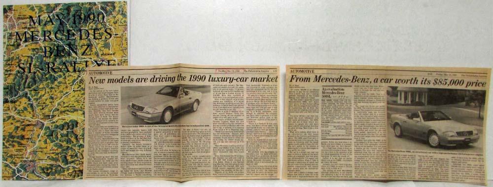 1990 Mercedes-Benz SL-Rallye Map with Article Clippings
