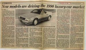1990 Mercedes-Benz SL-Rallye Map with Article Clippings