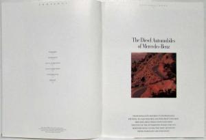 1990 Mercedes-Benz Turbodiesels Sales Brochure with Spec Sheet - 300D 350SDL
