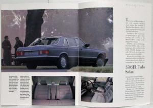 1990 Mercedes-Benz Turbodiesels Sales Brochure with Spec Sheet - 300D 350SDL