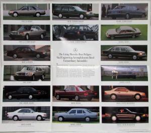 1990 Mercedes-Benz Model Line Sales Folder Poster - 190 300 350 420 560