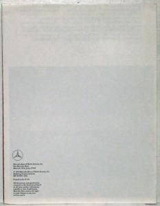 1990 Mercedes-Benz Model Line Sales Folder Poster - 190 300 350 420 560