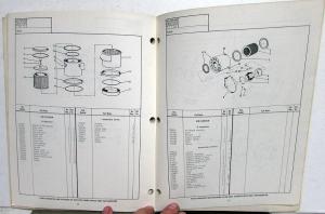 1968 Cummins CT-464 Series Diesel Engines Parts Catalog Book Bulletin 967119