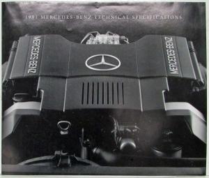 1991 Mercedes-Benz Technical Specifications Folder