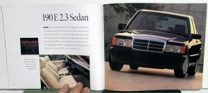 1991 Mercedes-Benz Model Line Sales Brochure 190-Class 300-Class S-Class SL