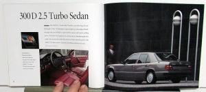 1991 Mercedes-Benz Model Line Sales Brochure 190-Class 300-Class S-Class SL