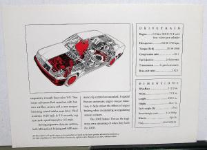 1992 Mercedes-Benz 500E Sports Sedan Sales Folder Brochure