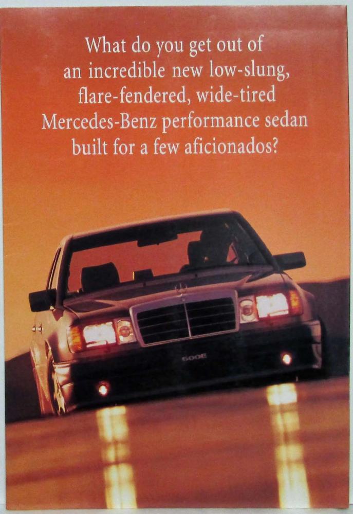 1992 Mercedes-Benz 400E V-8 Sedan Sales Folder Brochure