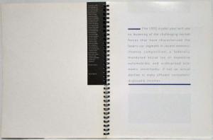 1992 Mercedes-Benz S-Class Dealer Salesman Training Sales and Marketing Manual