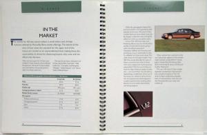 1992 Mercedes-Benz S-Class Dealer Salesman Training Sales and Marketing Manual