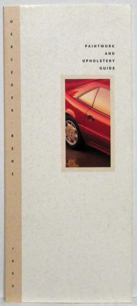 1993 Mercedes-Benz Paintwork Color Paint Chips and Upholstery Guide Folder