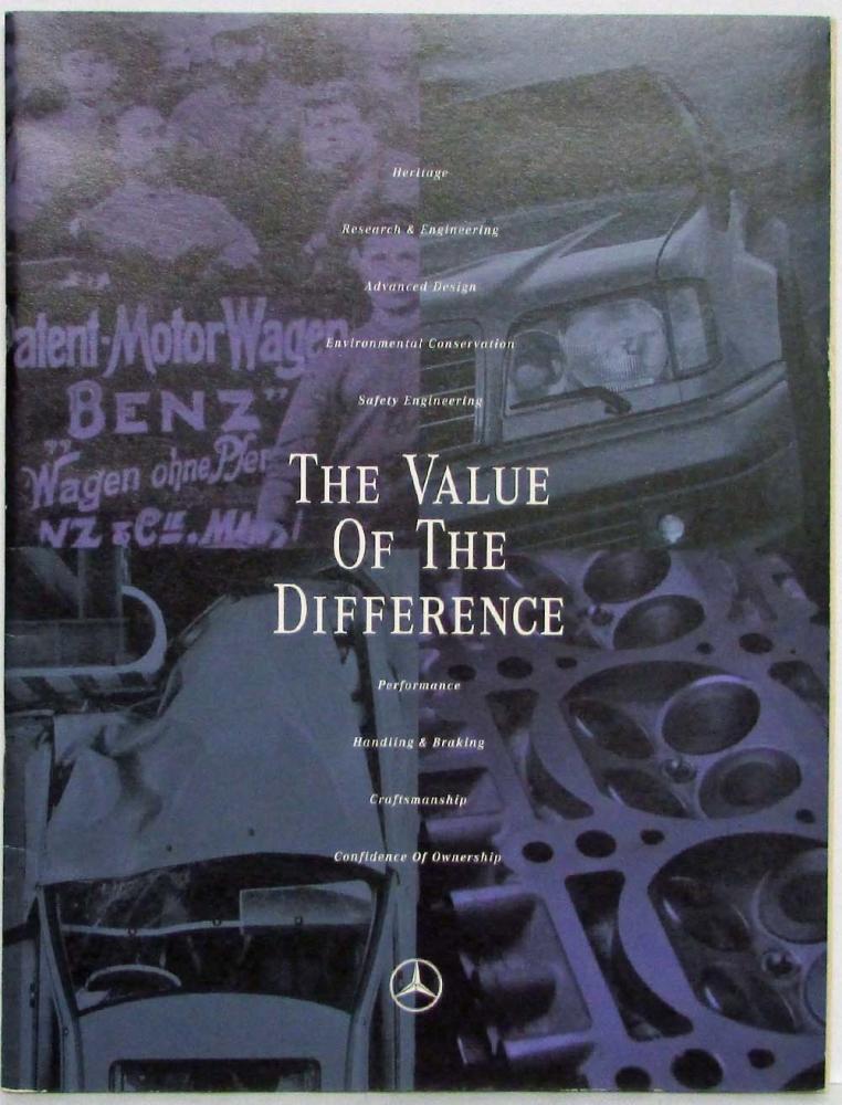 1994 Mercedes-Benz The Value of the Difference Sales Brochure