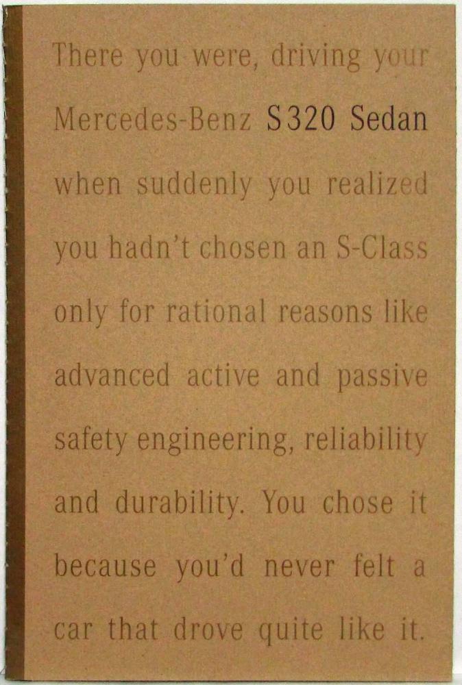 1995 Mercedes-Benz S320 Sedan Sales Folder Brochure