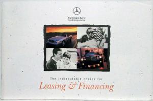 1999 Mercedes-Benz Leasing and Financing Sales Brochure