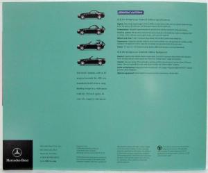2000 Mercedes-Benz SLK Limited Edition Sales Folder Brochure