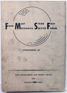 1949-1950 Ford Mechanics Service Forum Book No 3 Gen/Reg and 11 Body Repair