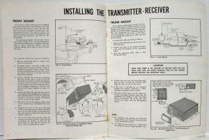 1958-1965 General Electric GE Installation Manual Progress Line 2-Way FM Radio