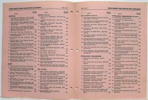 1954 Lincoln Mercury Service Bulletin Index Supplement No 182 thru 223