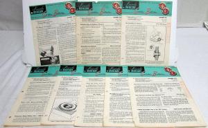 1954 Lincoln Mercury Division Service Bulletins Lot - Aqua Header
