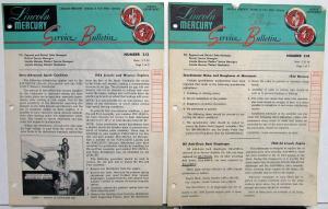 1954 Lincoln Mercury Division Service Bulletins Lot - Aqua Header
