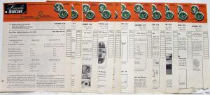 1954-1955 Lincoln Mercury Division Service Bulletins Lot - Orange Header