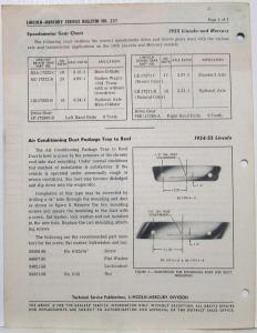 1954-1955 Lincoln Mercury Division Service Bulletins Lot - Orange Header