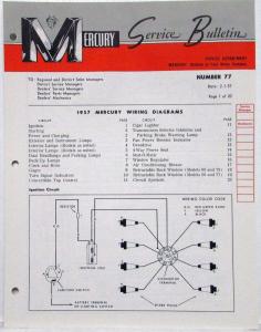 1956-1957 Mercury Division of Ford Service Bulletins Lot
