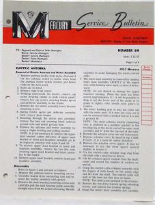 1956-1957 Mercury Division of Ford Service Bulletins Lot