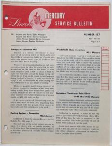 1952-1953 Lincoln Mercury Service Bulletins Lot
