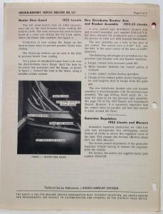 1952-1953 Lincoln Mercury Service Bulletins Lot