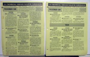 1966-1967 Ford Service Department Technical Service Bulletin Summaries Lot