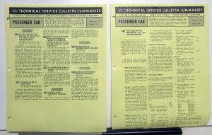 1966-1967 Ford Service Department Technical Service Bulletin Summaries Lot